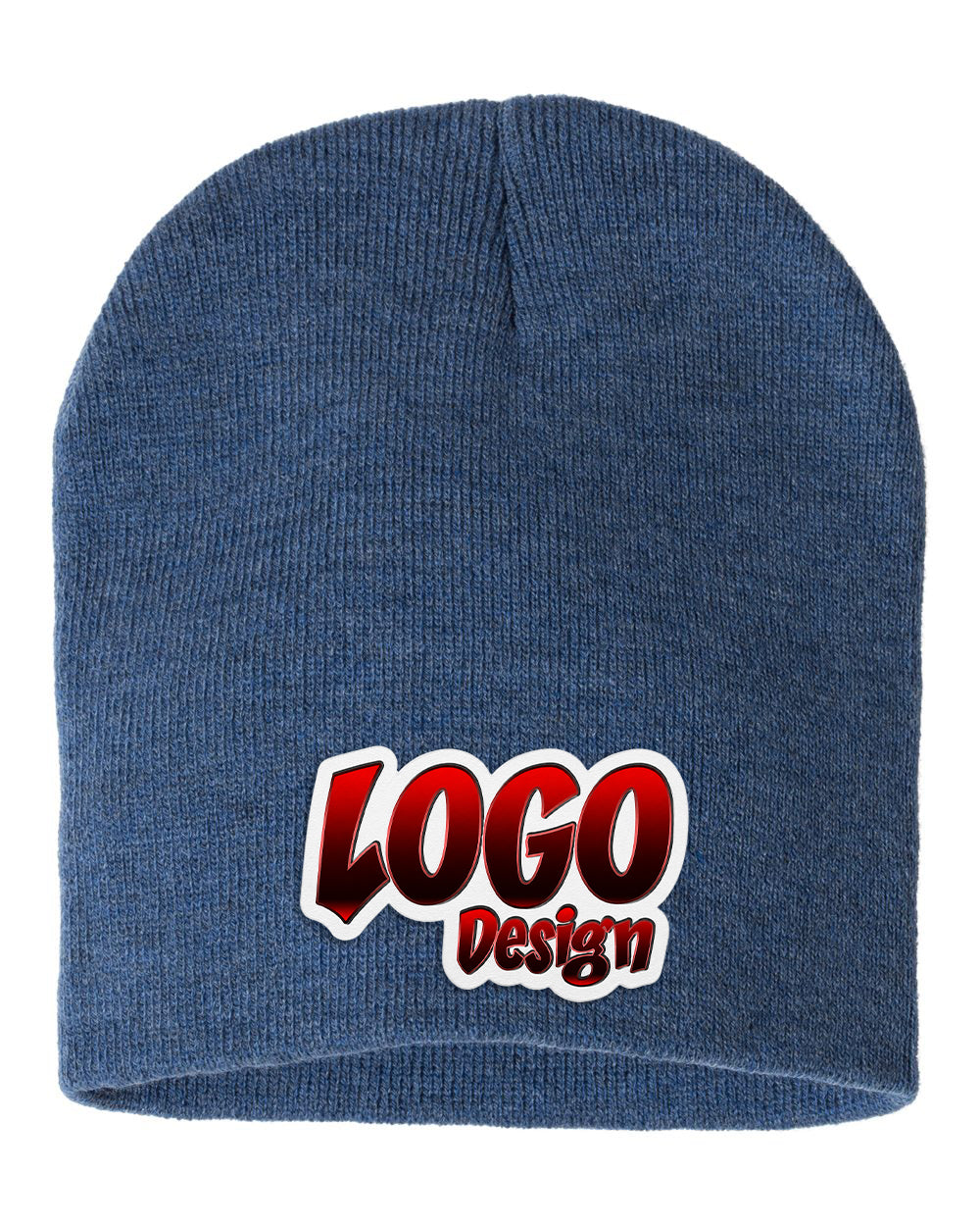 Custom White 8" Beanie with Your Logo