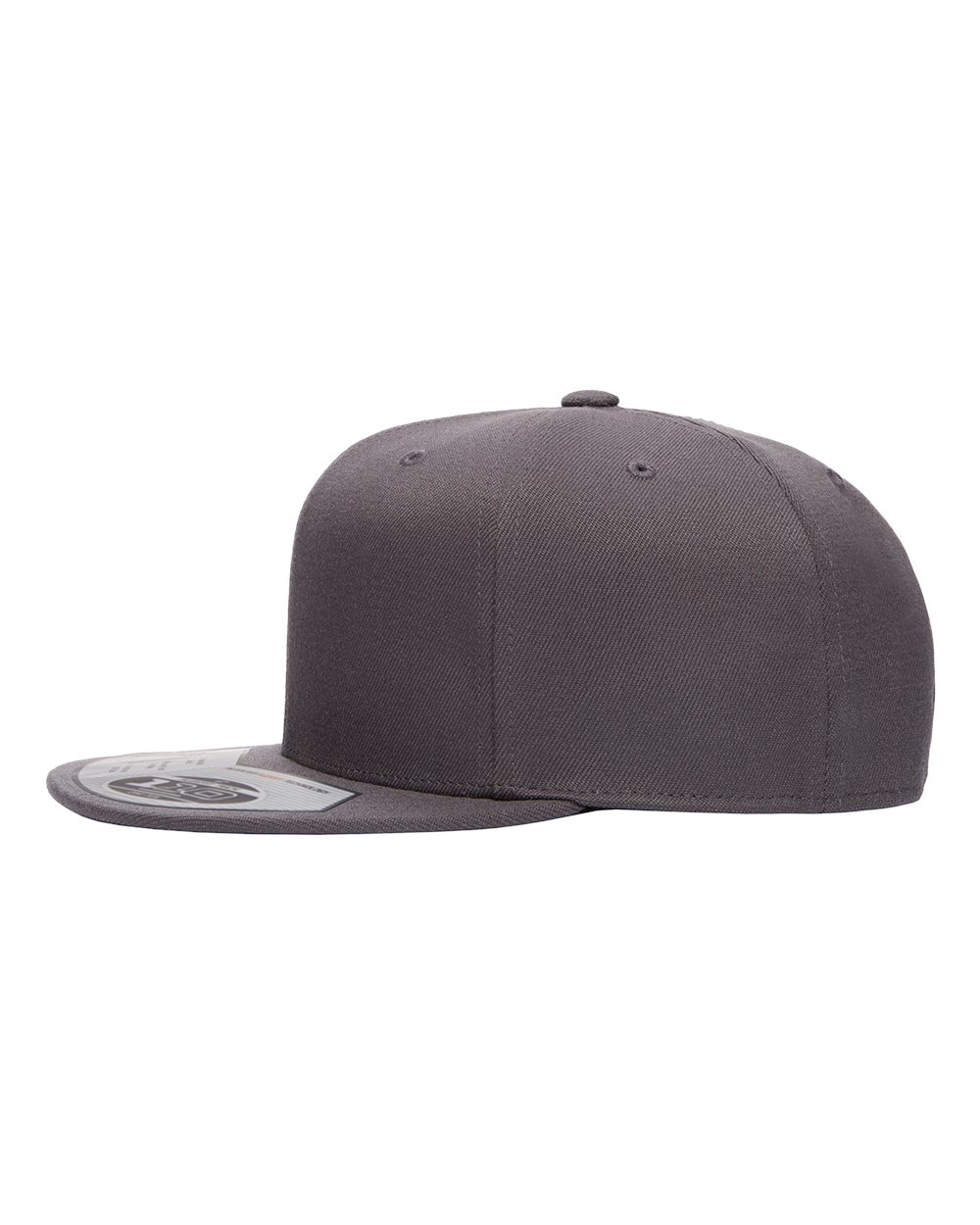Dark gray cap on a white background