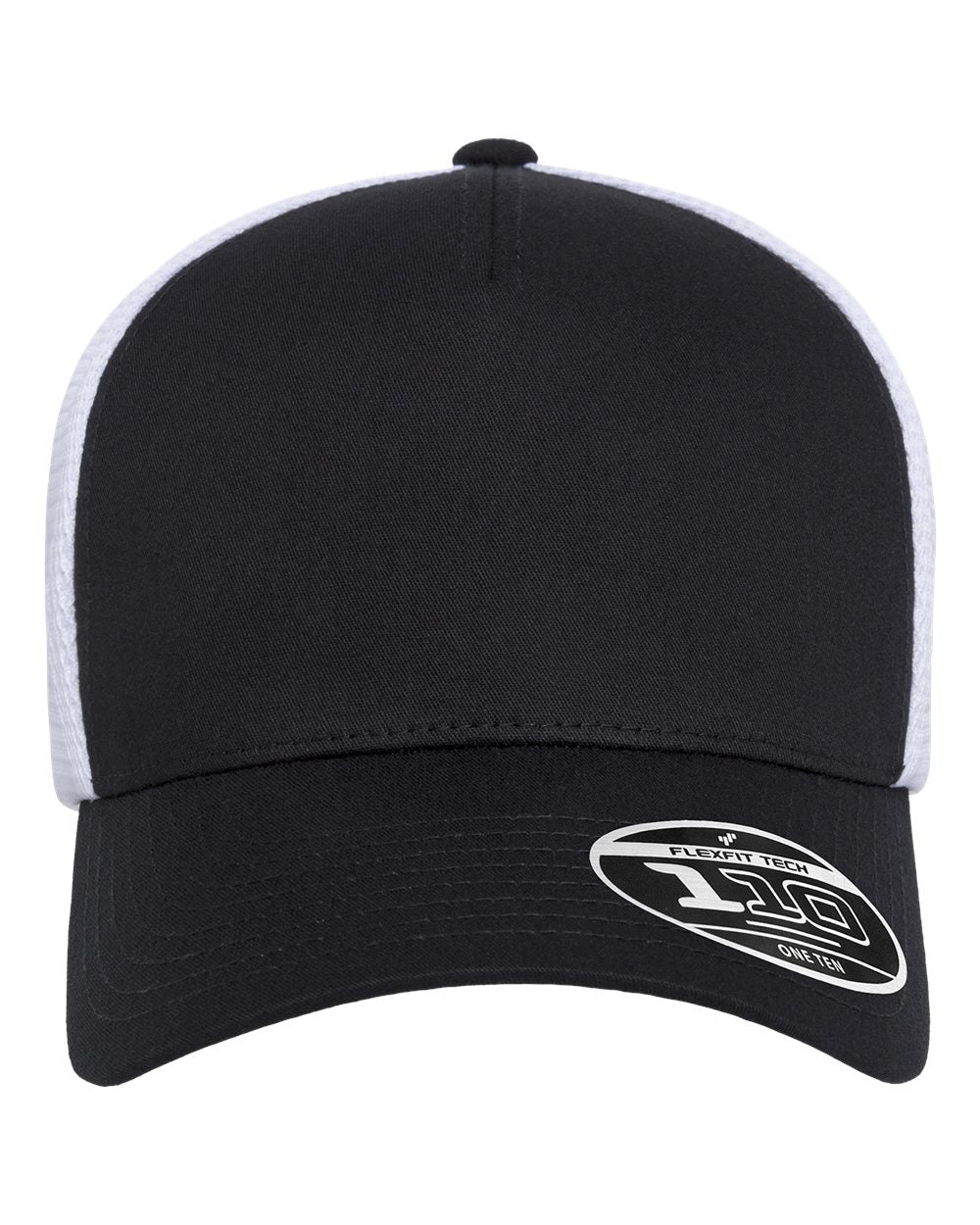 Black and white trucker cap on a white background