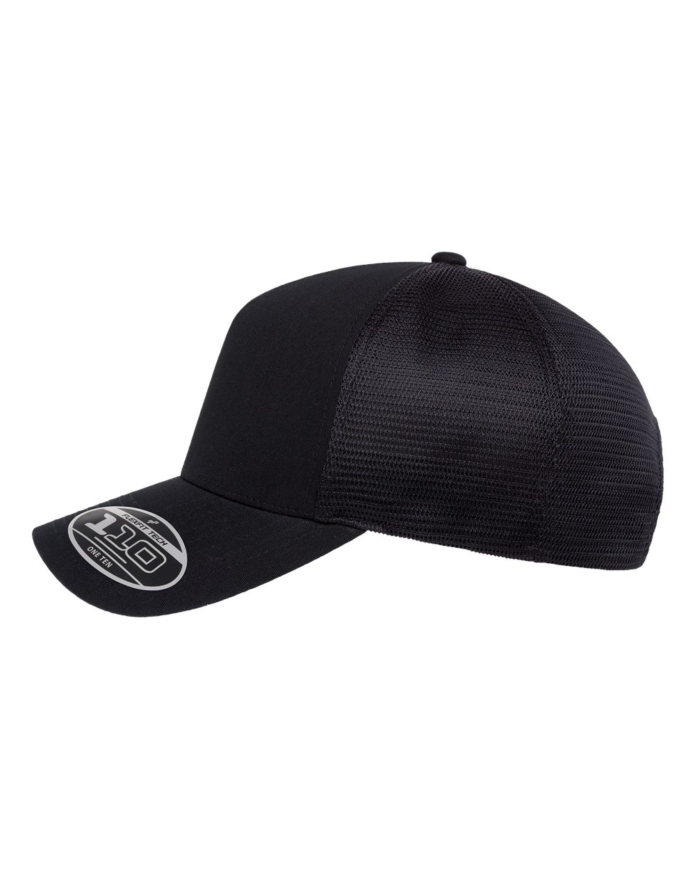 Custom Black 5-Panel Mesh Cap with Your Logo