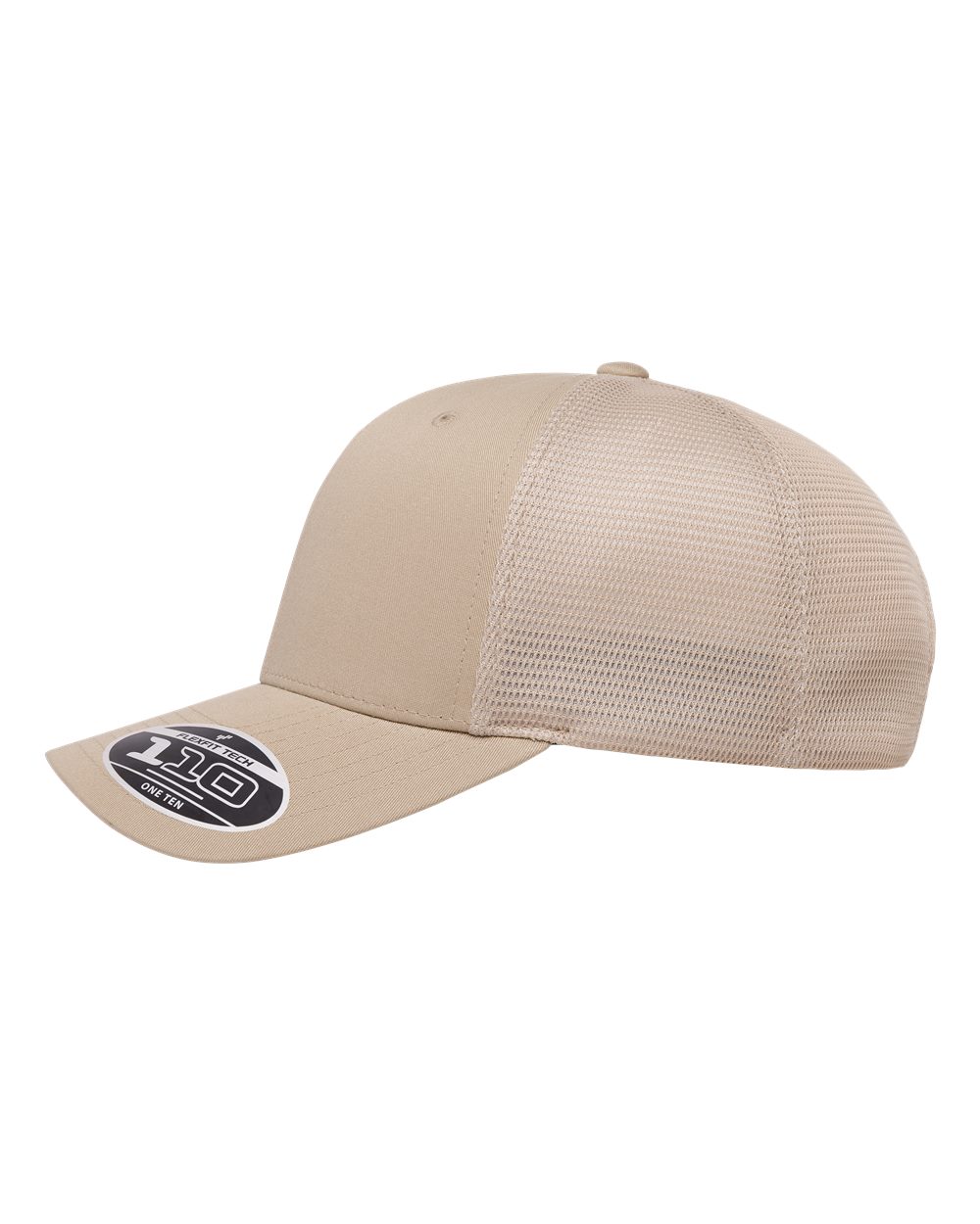 Custom Khaki 6-Panel Mesh Cap with Your Logo