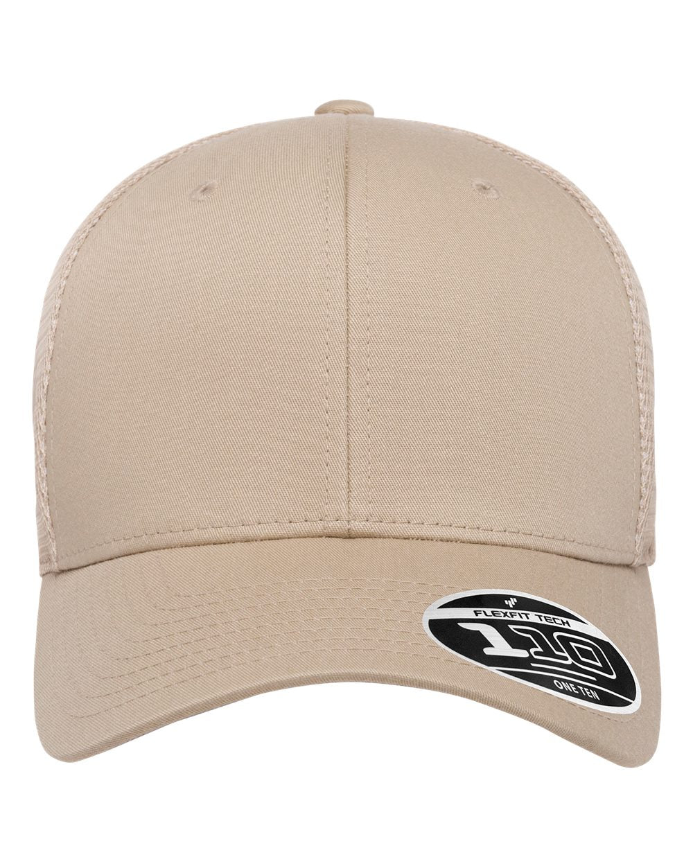 Custom Khaki 6-Panel Mesh Cap with Your Logo