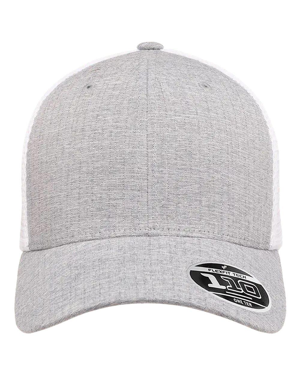 Gray cap with a brand logo on a white background