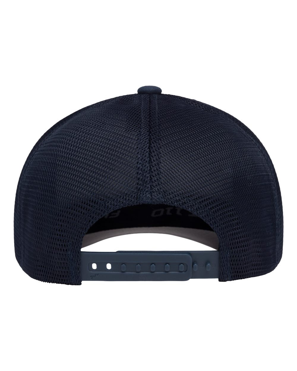 Navy blue mesh cap on a white background