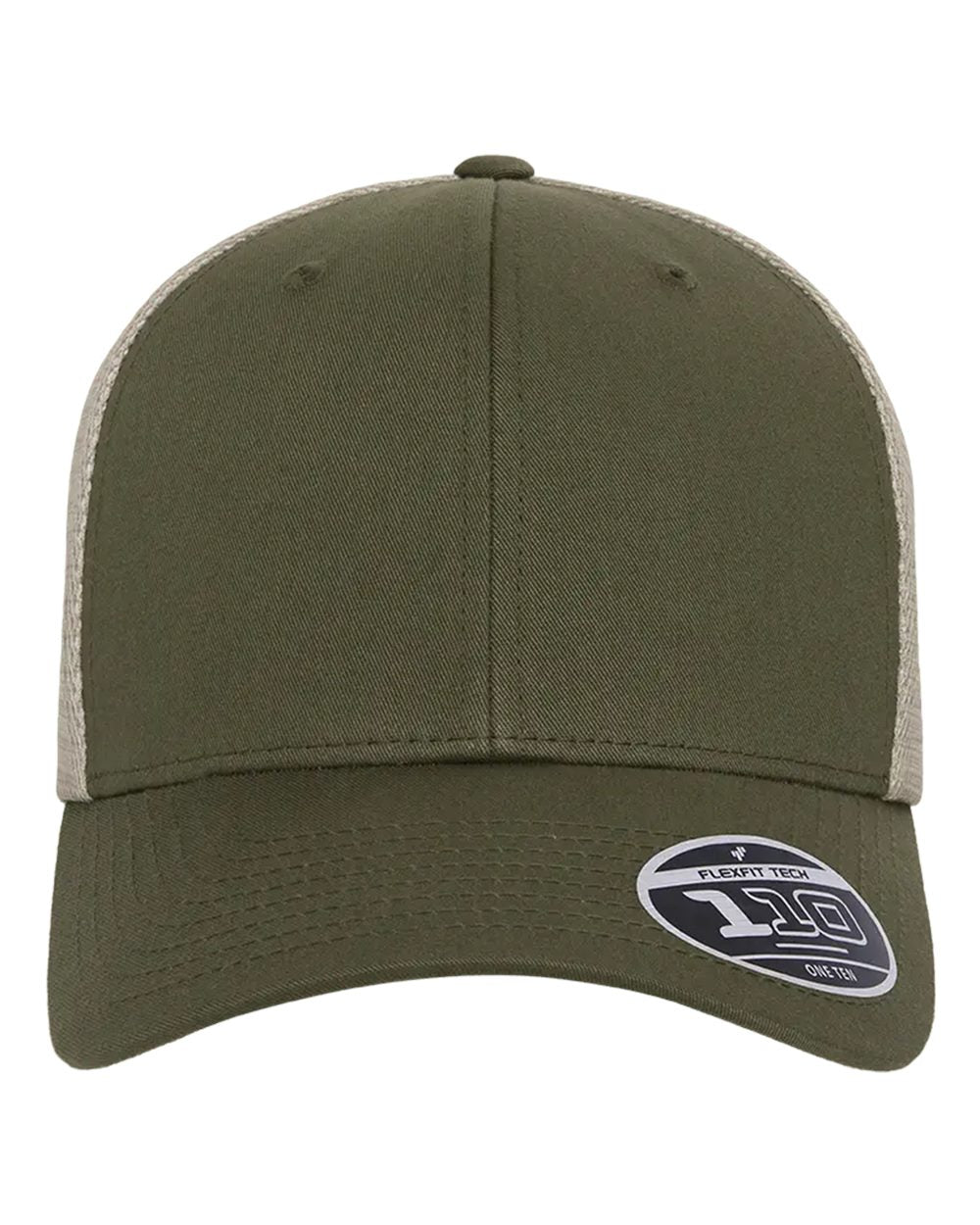 Green cap with a logo on a white background