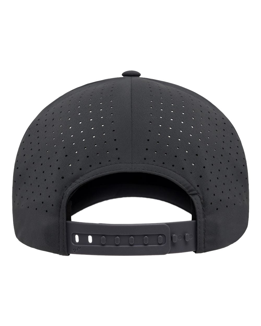 Gray cap with perforated design on a white background