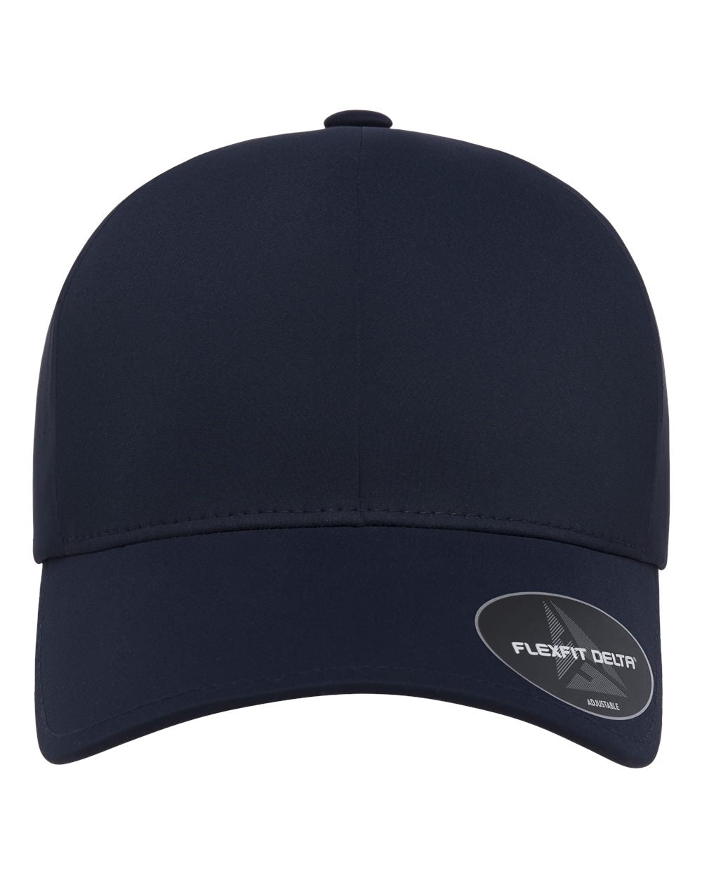 Navy blue cap with Flexfit Delta logo on a white background