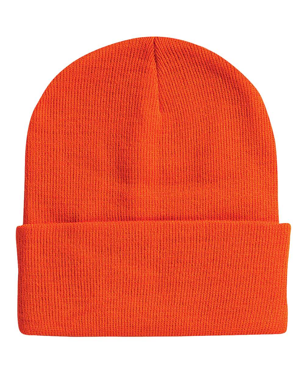 Orange beanie on a white background