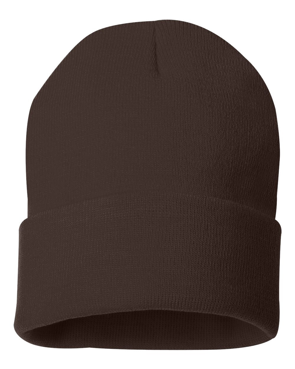 Brown beanie on a white background