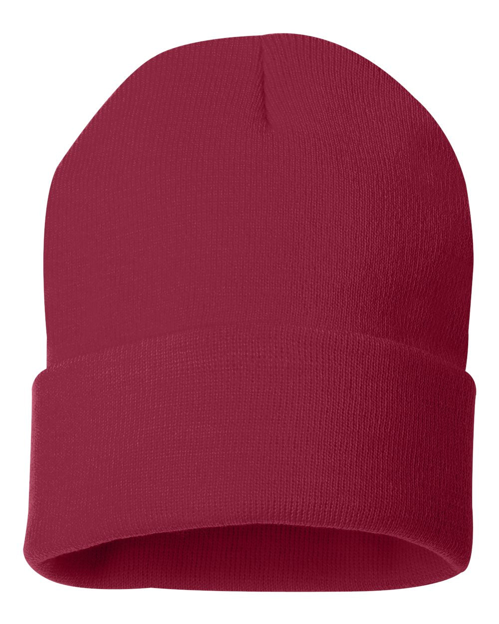 Red beanie on a white background