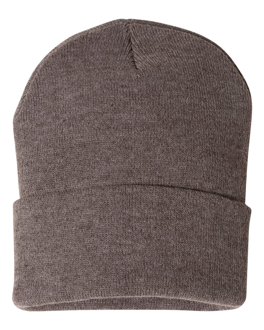 Brown beanie on a white background