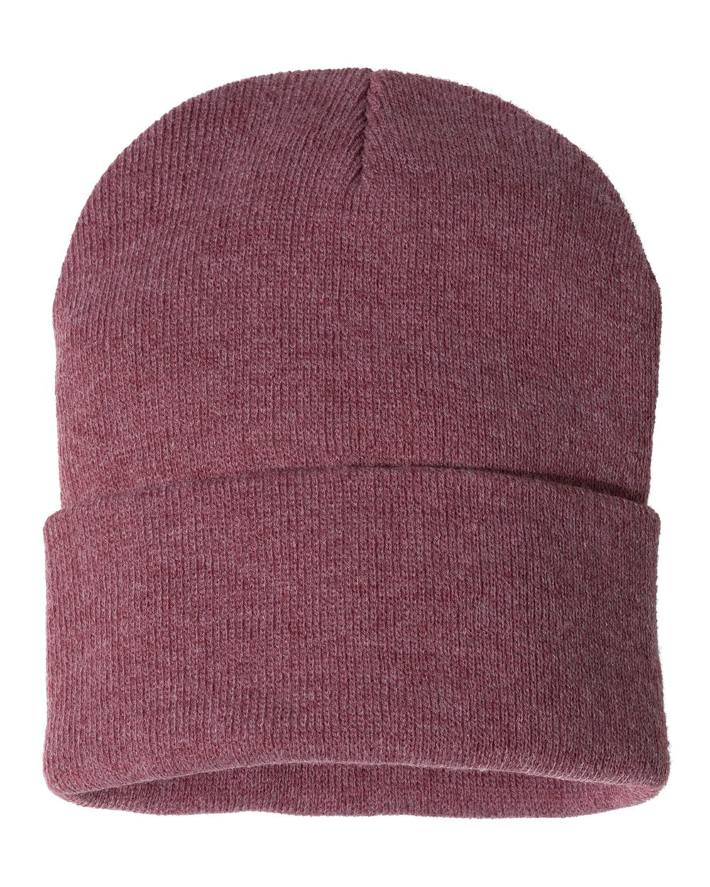 Heather Cadinal beanie on a white background