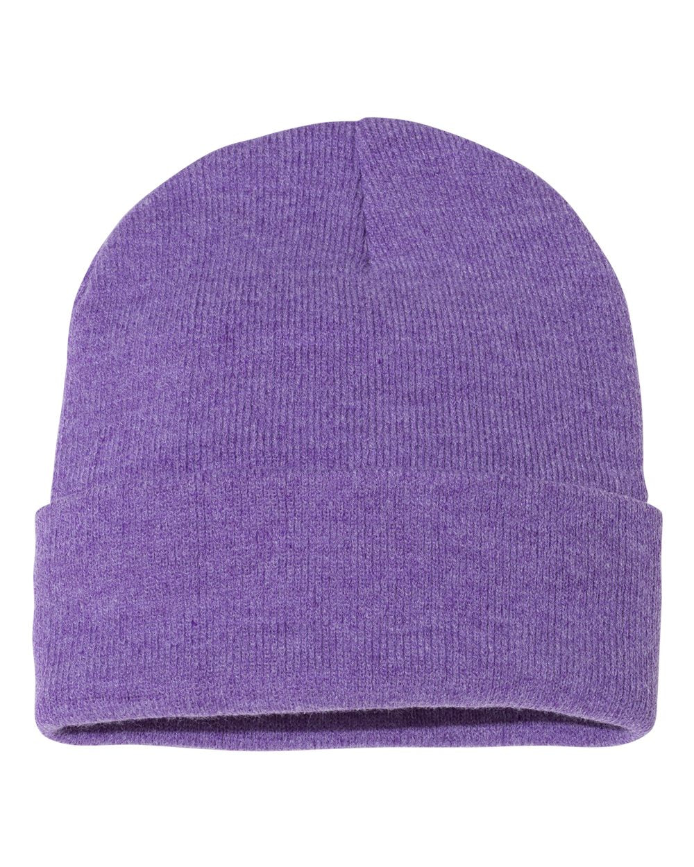 Heather Purple beanie on a white background
