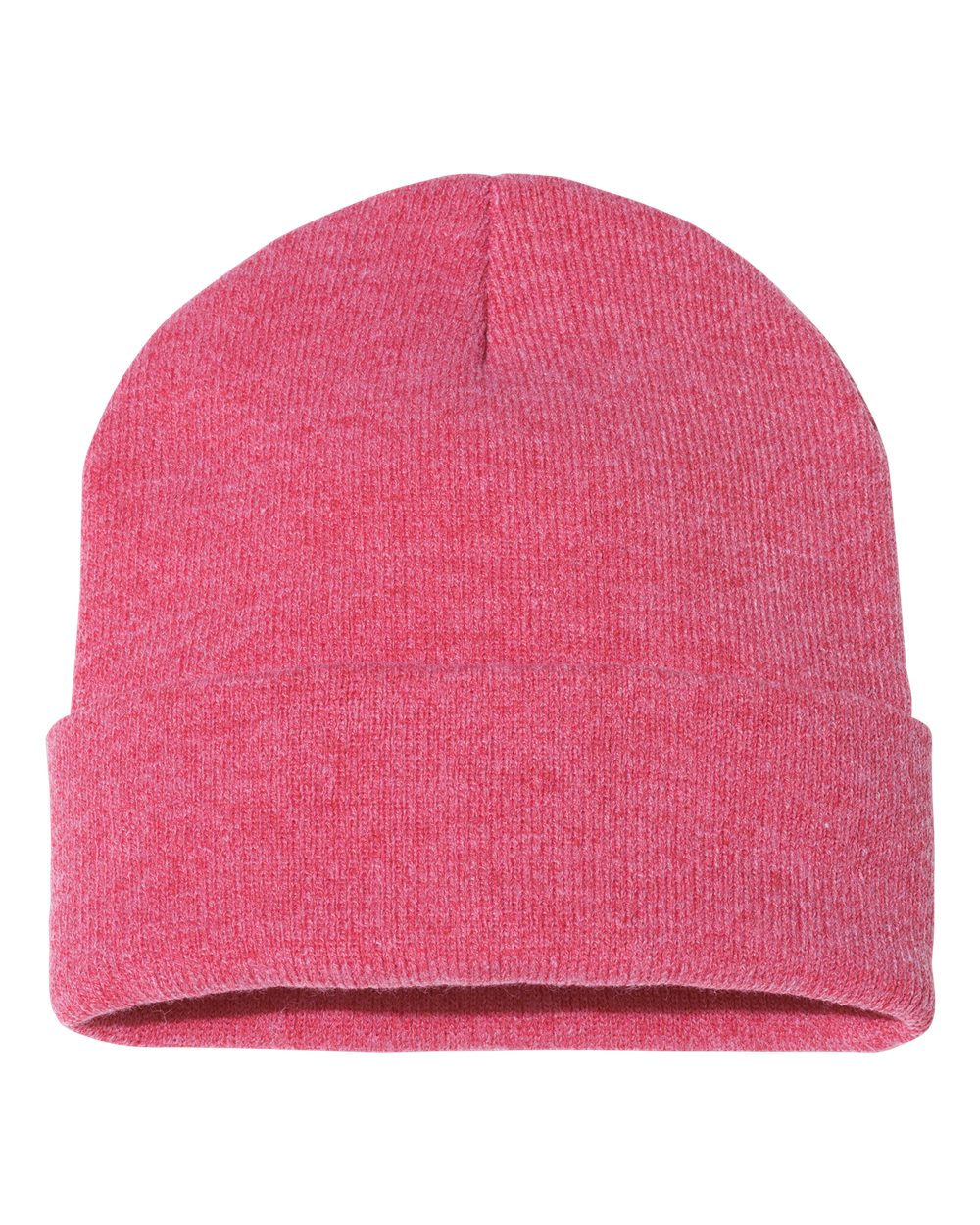 Heather Red beanie on a white background