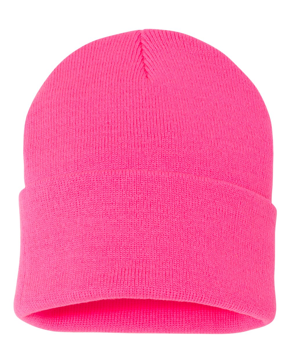 Pink beanie on a white background
