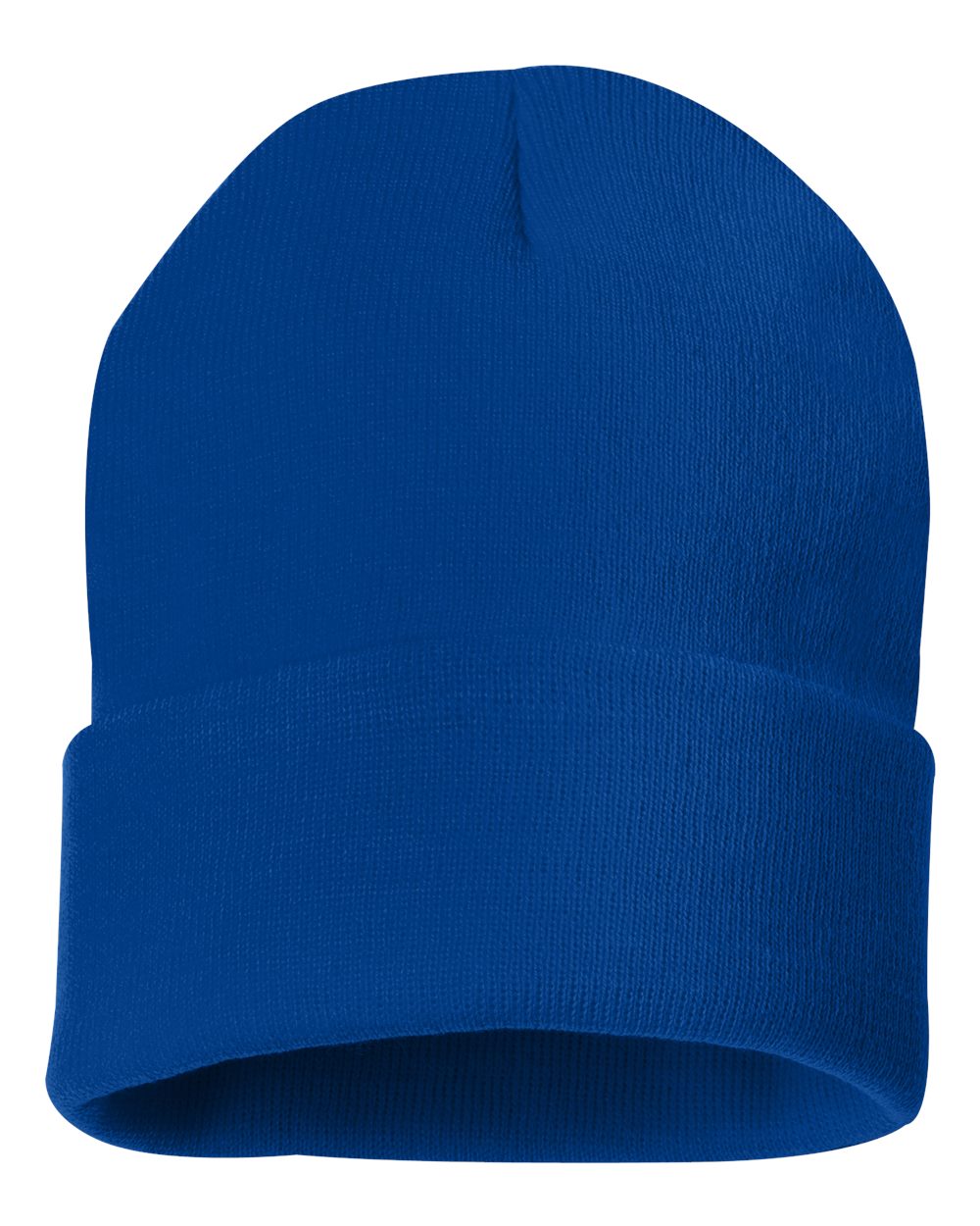 Blue  beanie on a white background