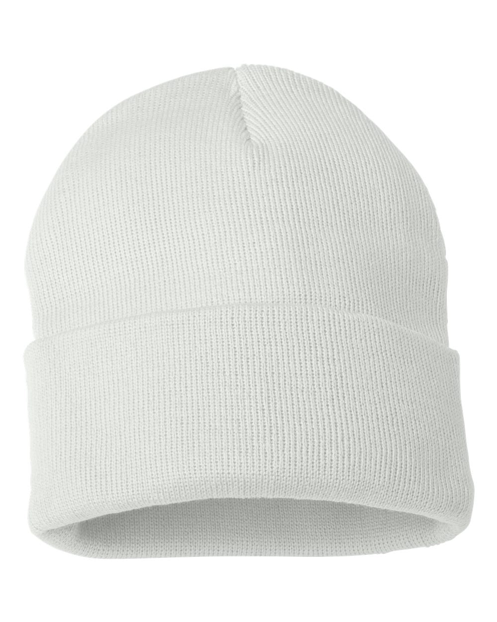 White beanie on a white background.