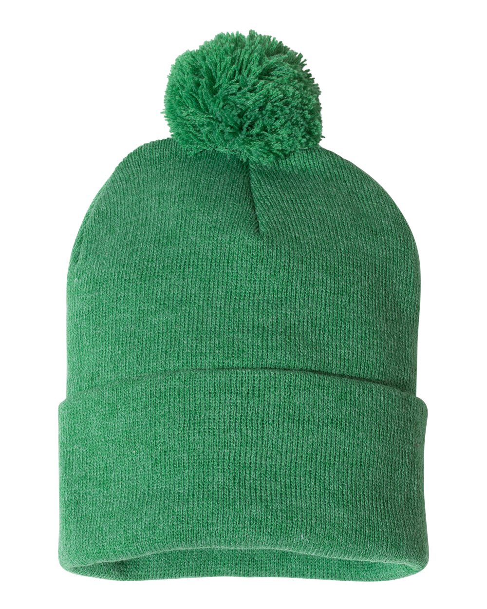 Heather kelly knit pom-pom beanie